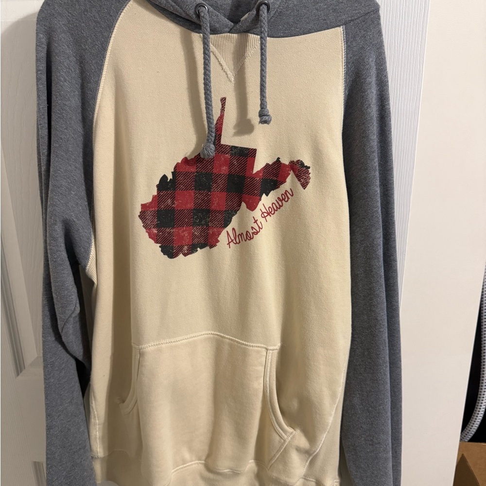 WV Blue Gray and Cream Hoodie